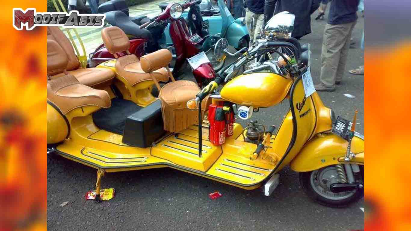 7 Modifikasi VESPA Aneh Hanya Di Indonesia Modif Abis