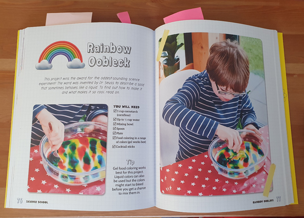 Instructions on how to make Rainbow Oobleck