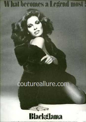 blackglama mink fur coat Racquel Welch