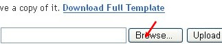 browse for the template and upload