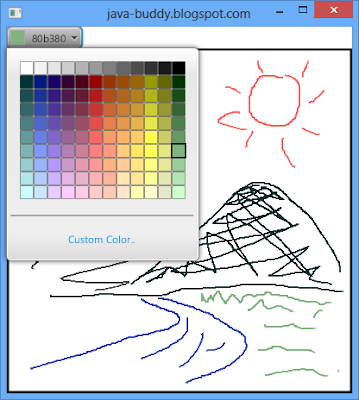 Free draw on Canvas, with ColorPicker.