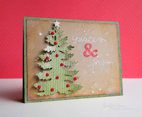 Peace and Joy holiday card by Jocelyn Olson for Newton's Nook Designs