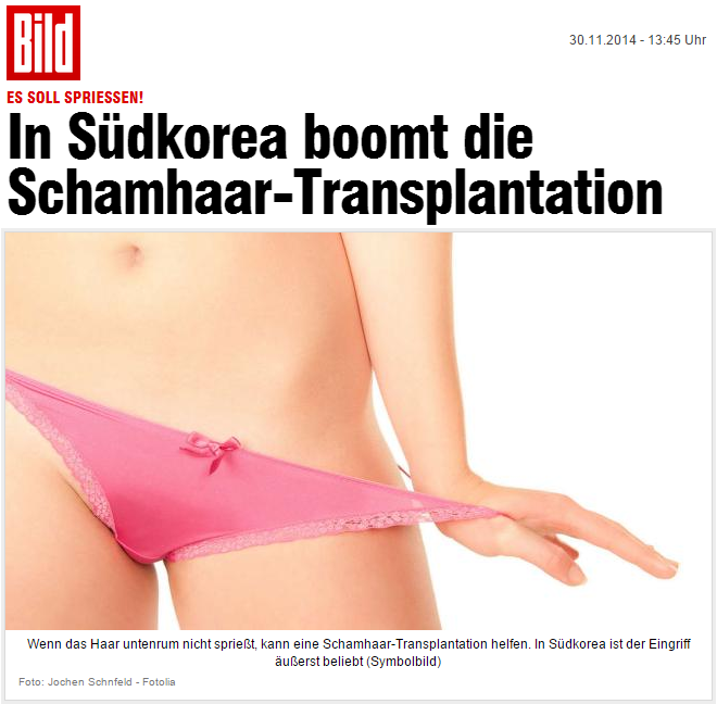 Schamhaar-Transplantation: Symbolbild