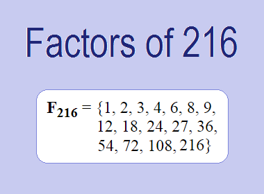 Factors of 216