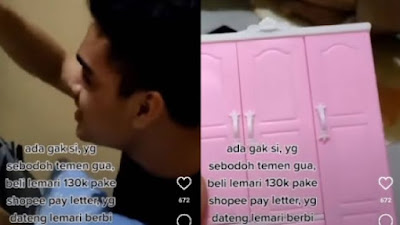 Beli Lemari Murah di Toko Online, Pria Ini Malah Ngakak dengan Penampakannya