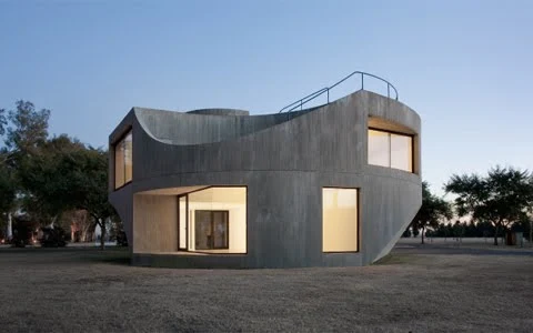 Minimalist Concrete House Design in Argentina by Johnston Marklee