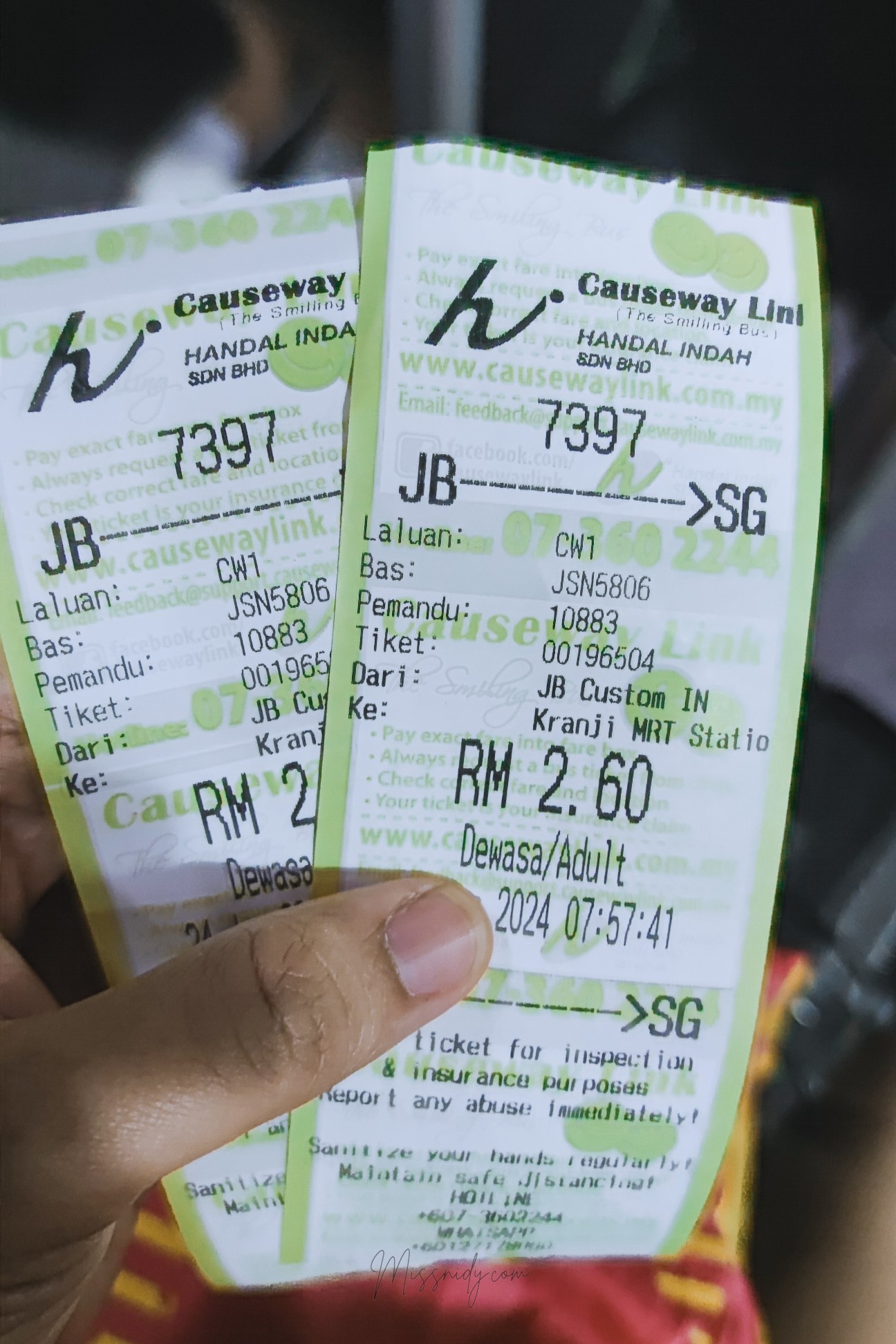 harga tiket bus dari jb sentral ke singapura