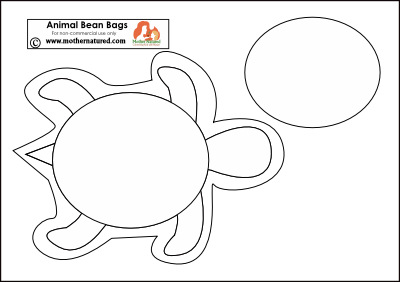 Turtle beanbag template