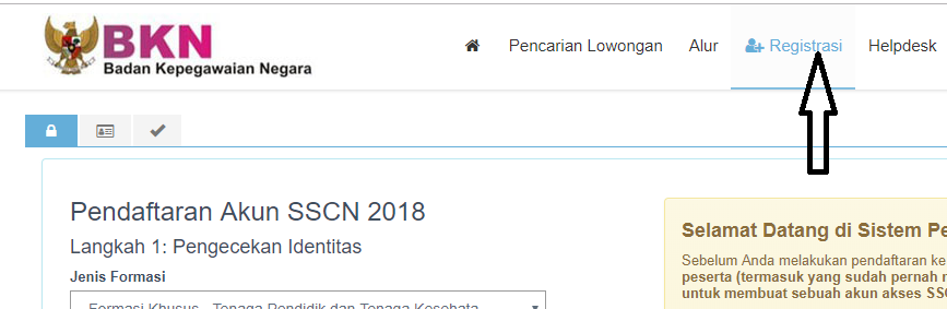 Cara Registrasi /Pendaftaran CPNS 2018