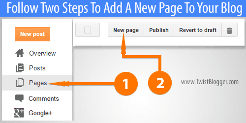 Adding A New Page To Blogger Blogger