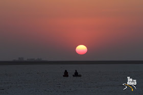 A gorgeous white rann sunset, Great Rann of Kutch, Gujarat, India