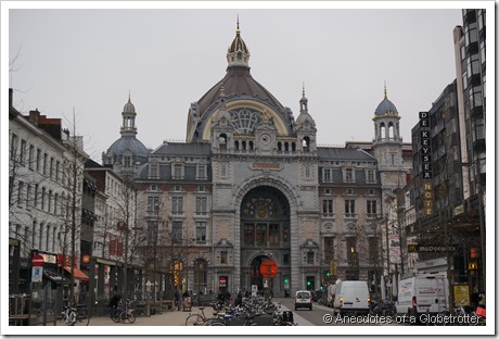 Antwerp Central Station from the distance