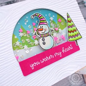 Sunny Studio Stamps: Feeling Frosty Sweet Treats Gift Bag Dies Christmas Themed Shaker Card by Vanessa Menhorn