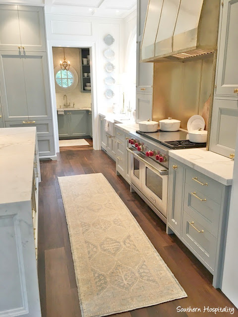 Stunning blue and white traditional kitchen in 2017 Southeastern Designer Showhouse in Atlanta