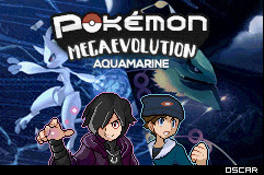 Pokémon Aquamarine Megaevolution GBA Cover,Title