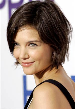 katie holmes bob back. Another messy ob hairstyle.