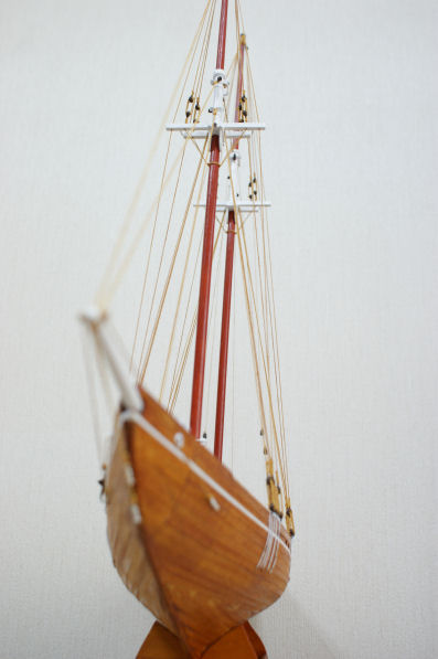 帆船模型・ブルーノーズ。５、ロープを張りました。