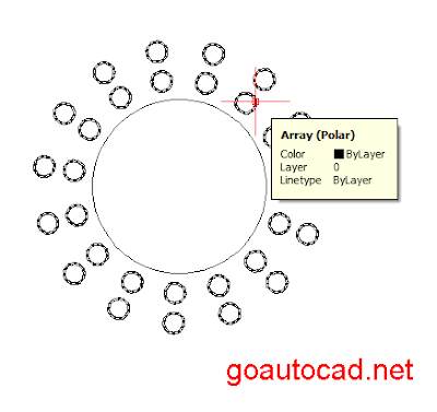 Penggunaan Perintah Aray pada Autocad