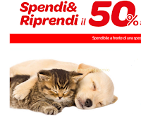 Logo Carrefour: spendi e riprendi il 50% articoli per animali