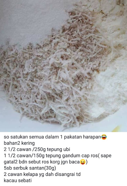 Biskut Raya Kuih Kelapa Bulan Cara Cikgu Azlina Ina