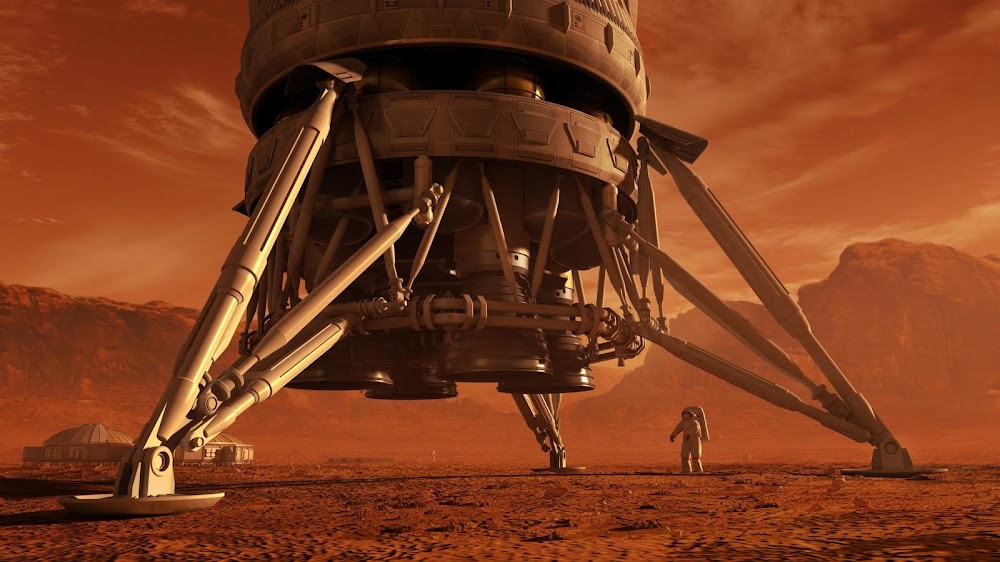 Legs of Mars Ascent Vehicle (MAV) - concept art for The Martian by Steve Burg