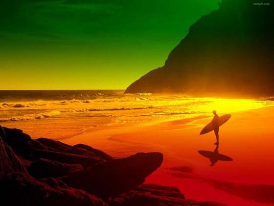 Papel De Parede Surf Nas Cores Do Reggae 02 Somjah Rádio Reggae