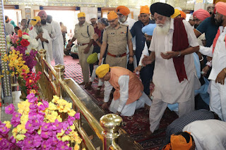 CM Dhaami at Nanak matta Gurdwara