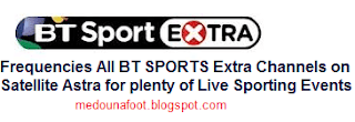 Fréquences BT Sport Extra en direct matches football gratuit en direct sur Satellite Astra 2017/2018