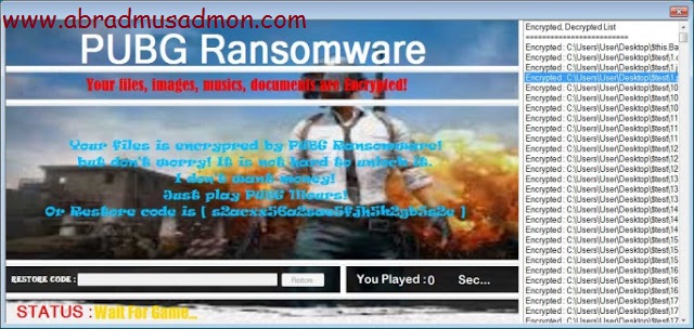 A ransom virus asks you for something