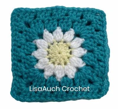 Daisy Granny Square How to crochet pattern