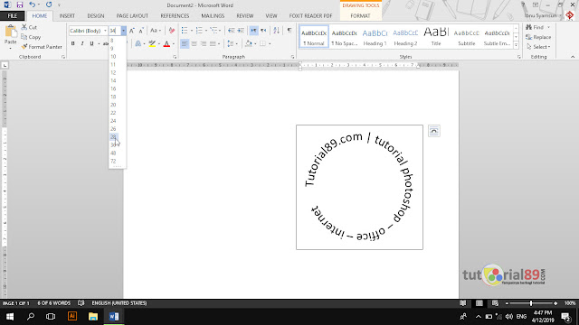 Cara membuat tulisan melingkar atau melengkung di word + video