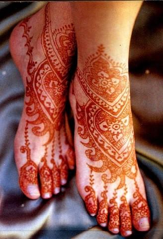 Mehndi Tattoo Designs Foot