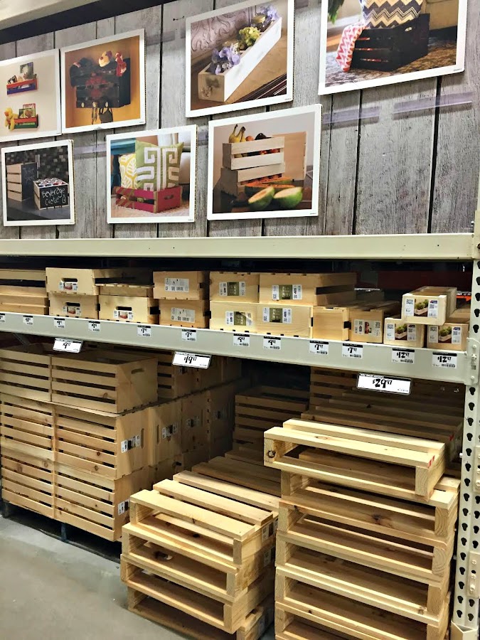 Wood crates and pallets Home Depot