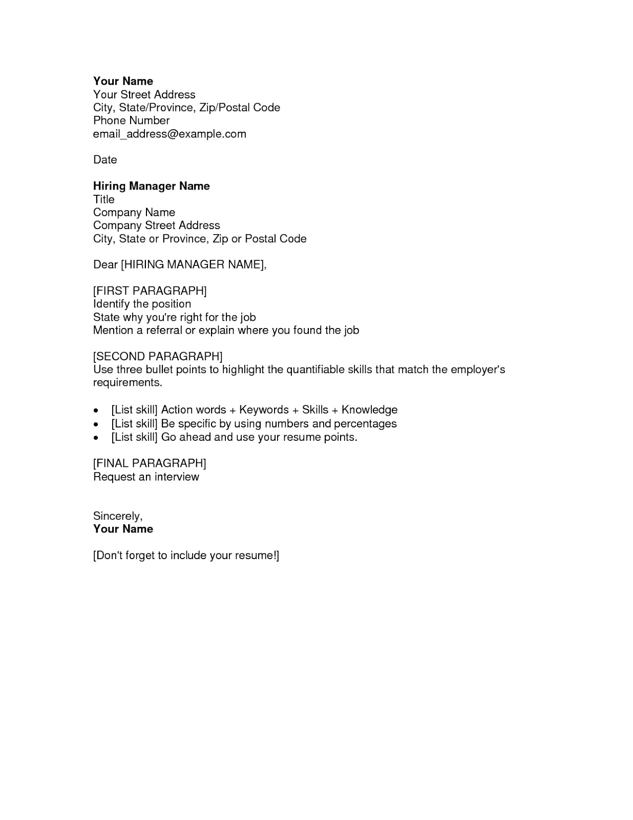 Free Cover Letter Samples for Resumes | Sample Resumes Free Cover Letter Samples for Resumes | Sample Resumes