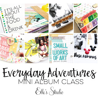 "Everyday Adventures" mini album class by Elle's Studio featuring an album from Jen Gallacher. #ellestudio #minialbum #scrapbooking #jengallacher