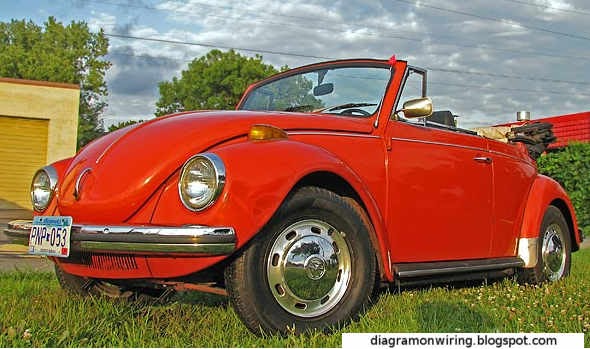 VW Beetle and Super Beetle 1971 Electrical Wiring Diagram  