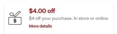 $4.00 next purchase CVS crt store Coupon (Select CVS Couponers)