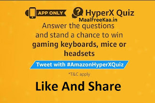 Amazon HyperX Quiz Answer Win