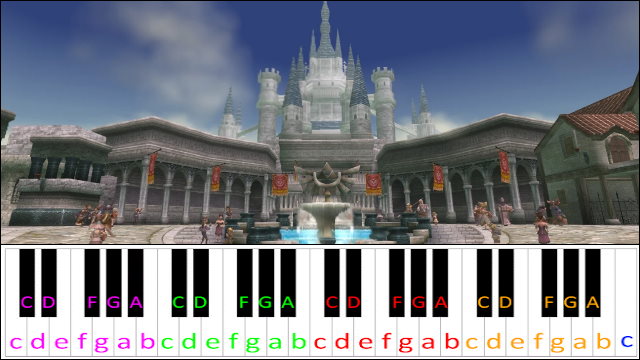 Hyrule Castle Town (The Legend of Zelda: Twilight Princess) Piano / Keyboard Easy Letter Notes for Beginners