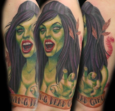 Zombie Girl Tattoo -05