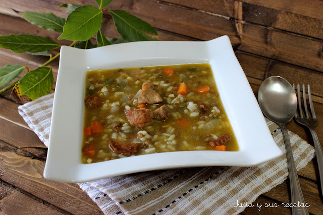 Lentejas con arroz. Julia y sus recetas