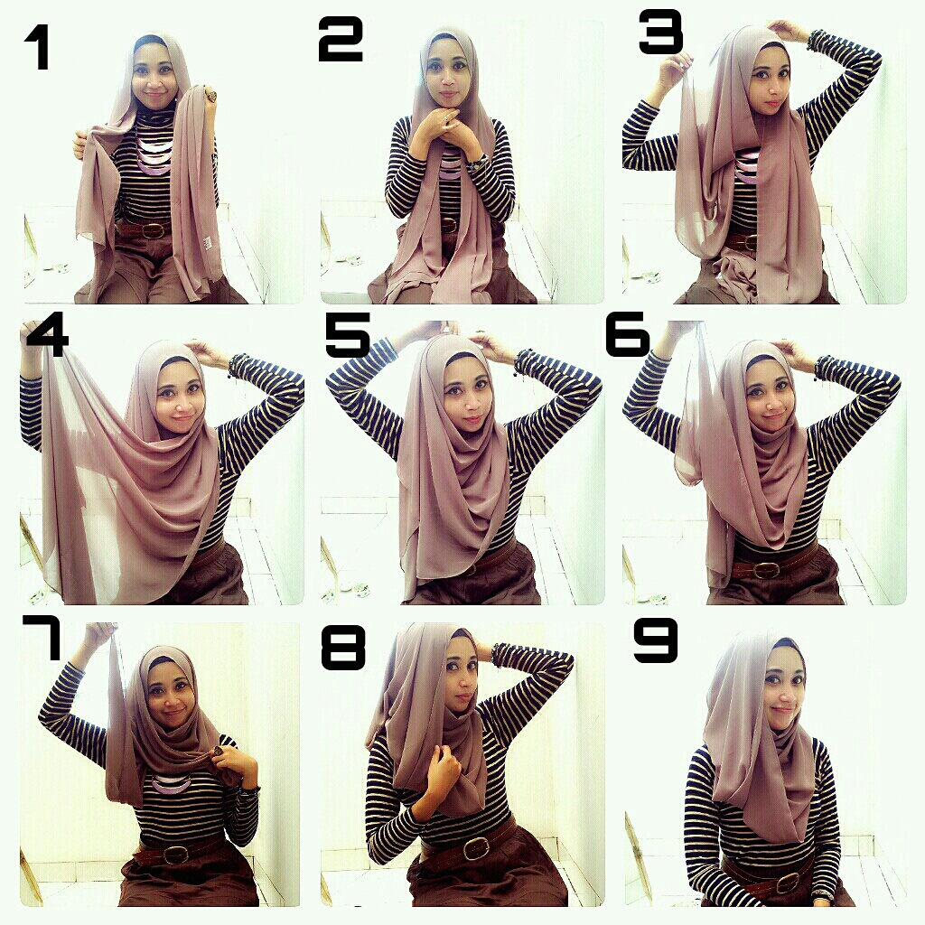 Tips Tutorial Hijab Pesta Dan Pasminah Simple Serta Elegan Tips