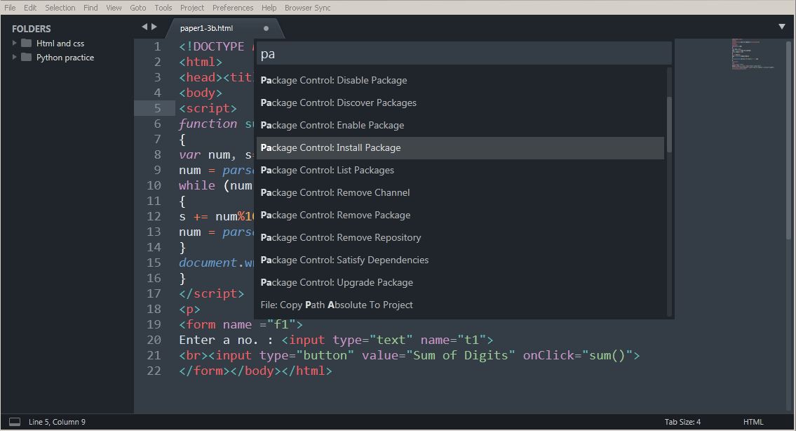 how to install package control in sublime text 3