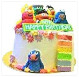 Cherie Kelly's Sesame Street Rainbow Cake