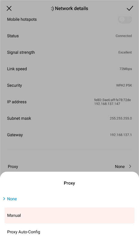 Contentisi - Proxy Manual Setting