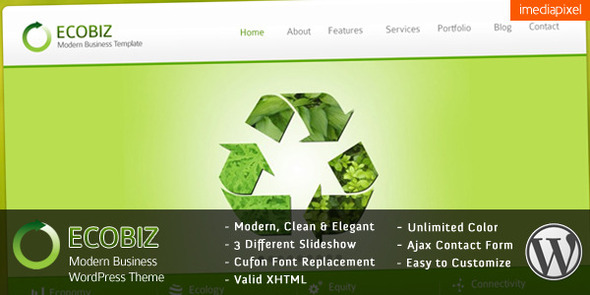 ECOBIZ v1.4 - Business Wordpress Theme Free Download by ThemeForest.