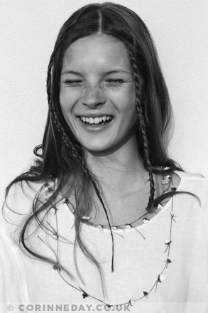  blackandwhite photographs of a gangly freckled 15yearold Kate Moss 