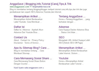 Cara membuat sitelink situs di pencarian google dan mendapatkan sitelinks terbaru 2017. Serta tips membuat sitelink mudah.