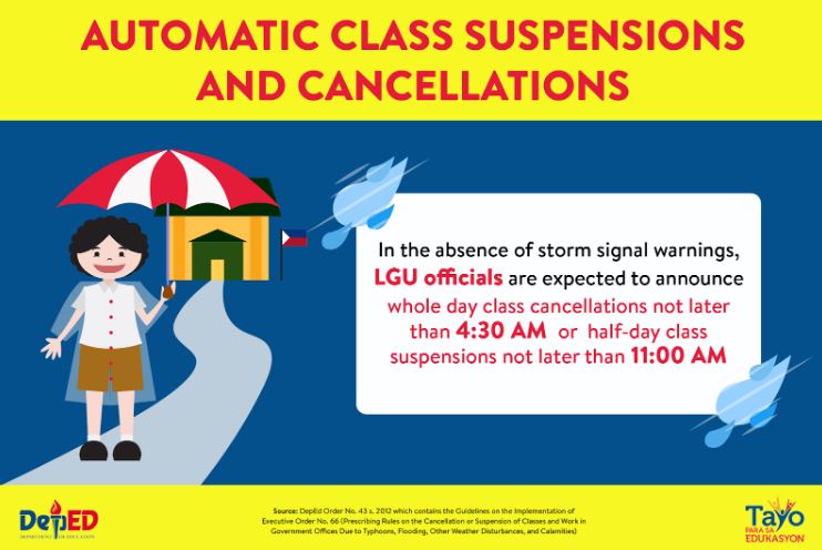 automatic class suspension DepEd