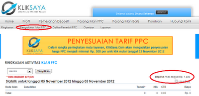 cara memasang iklan di kliksaya.com